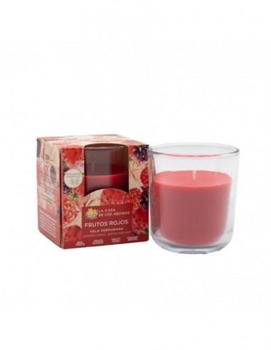 Bougie parfumée en verre Fruits rouges 150 g – La Casa de los Aromas