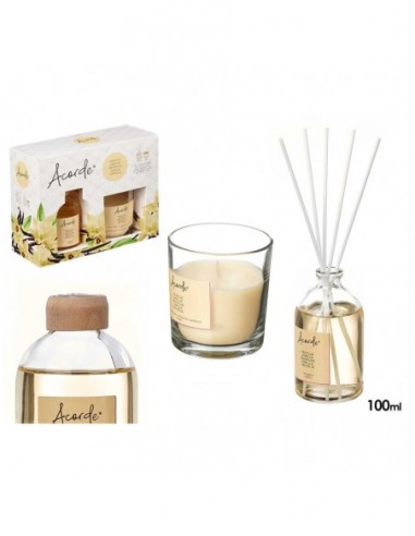 Set Mikado 100 ml Bougie 30H Vanille...