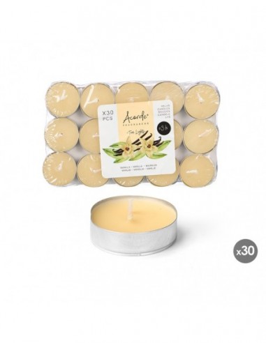 Set 30 bougies chauffe-plat Vanille...