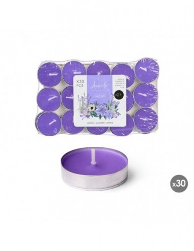 Set 30 bougies chauffe-plat Lavande...
