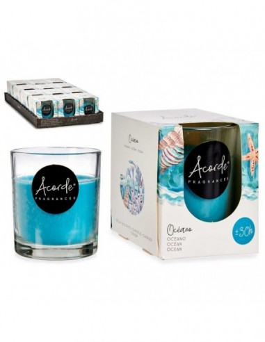Bougie en verre 30 heures Océan - Acorde