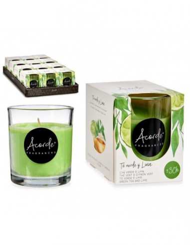 Bougie en verre 30 heures Thé Vert -...