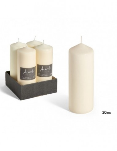 Bougie bloc crème 20 cm - Acorde