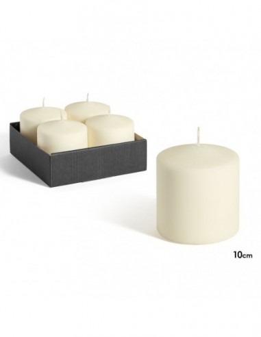 Bougie bloc crème large 10 cm - Acorde