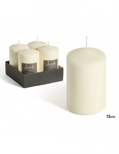 Bougie bloc crème large 15 cm - Acorde