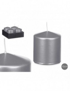 Bougie bloc argent large...
