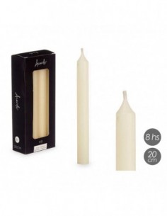 Set 8 bougies Crème 20 cm 8...