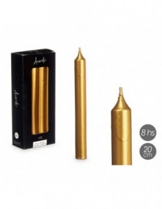Set 8 bougies Or 20 cm 8...