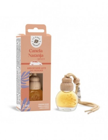 Parfum de voiture à suspendre Cannelle et orange 7 ml – La Casa de los Aromas